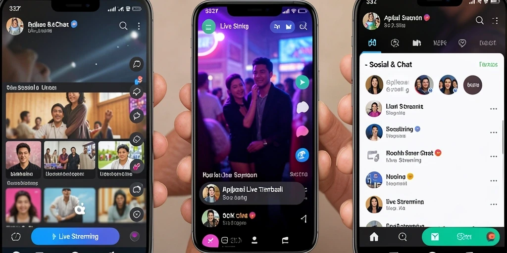 Tampilan antarmuka 33ZK dengan fitur Live Streaming yang interaktif.