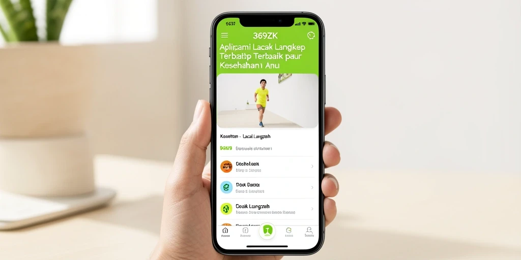 Antarmuka aplikasi Lacak Langkah 369ZK yang sederhana dan efektif.