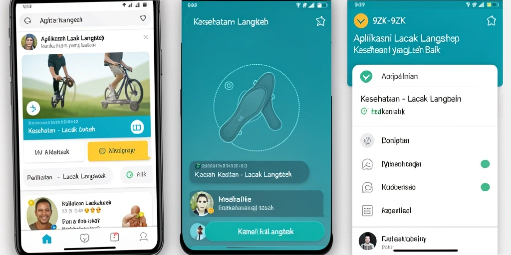 Tampilan antarmuka aplikasi 9ZK yang menarik untuk pelacakan langkah.