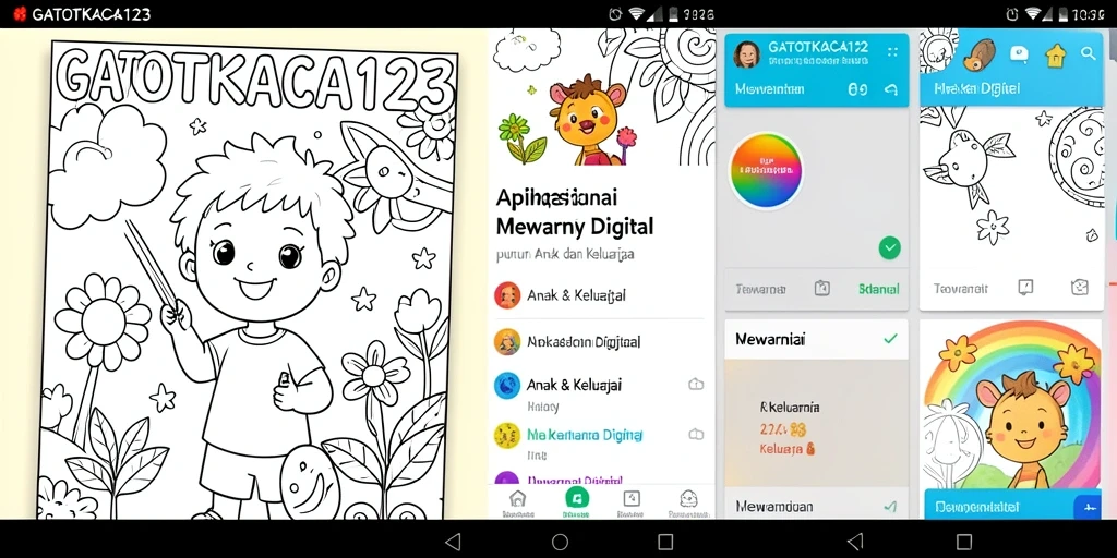 Tampilan antarmuka aplikasi GATOTKACA123 untuk mewarnai digital.